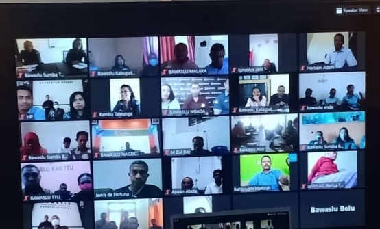 Rakor Pembentukan PPID Bawaslu Kabupaten Melalui Zoom Meeting