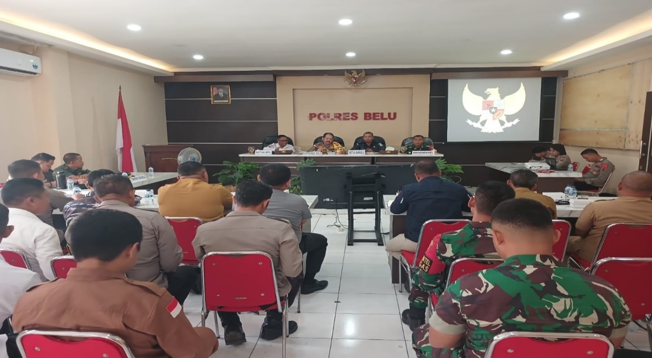 CEGAH WNA COBLOS DI INDONESIA POLRES BELU ADAKAN RAKOR LINTAS SEKTORAL