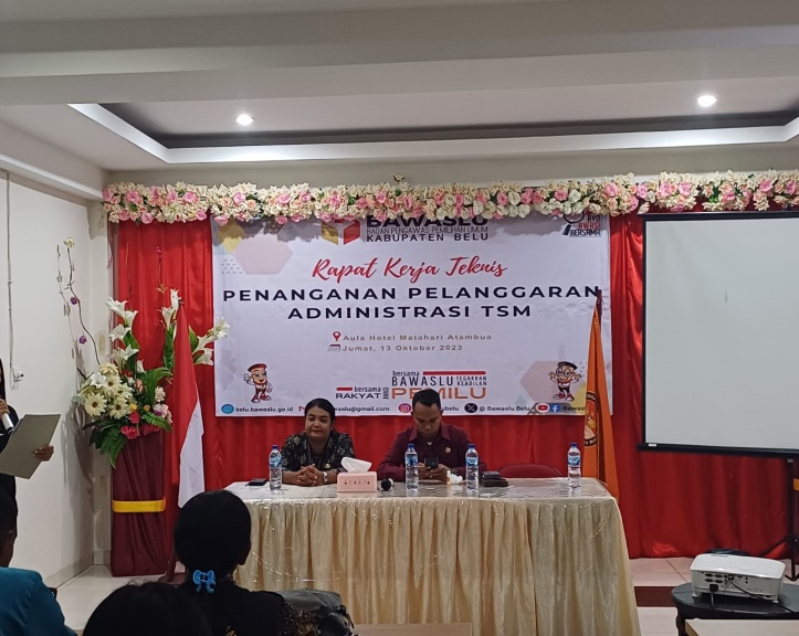 BAWASLU KABUPATEN BELU GELAR RAKERÂ  PENANGANAN PELANGGARAN ADMINISTRASI TSM