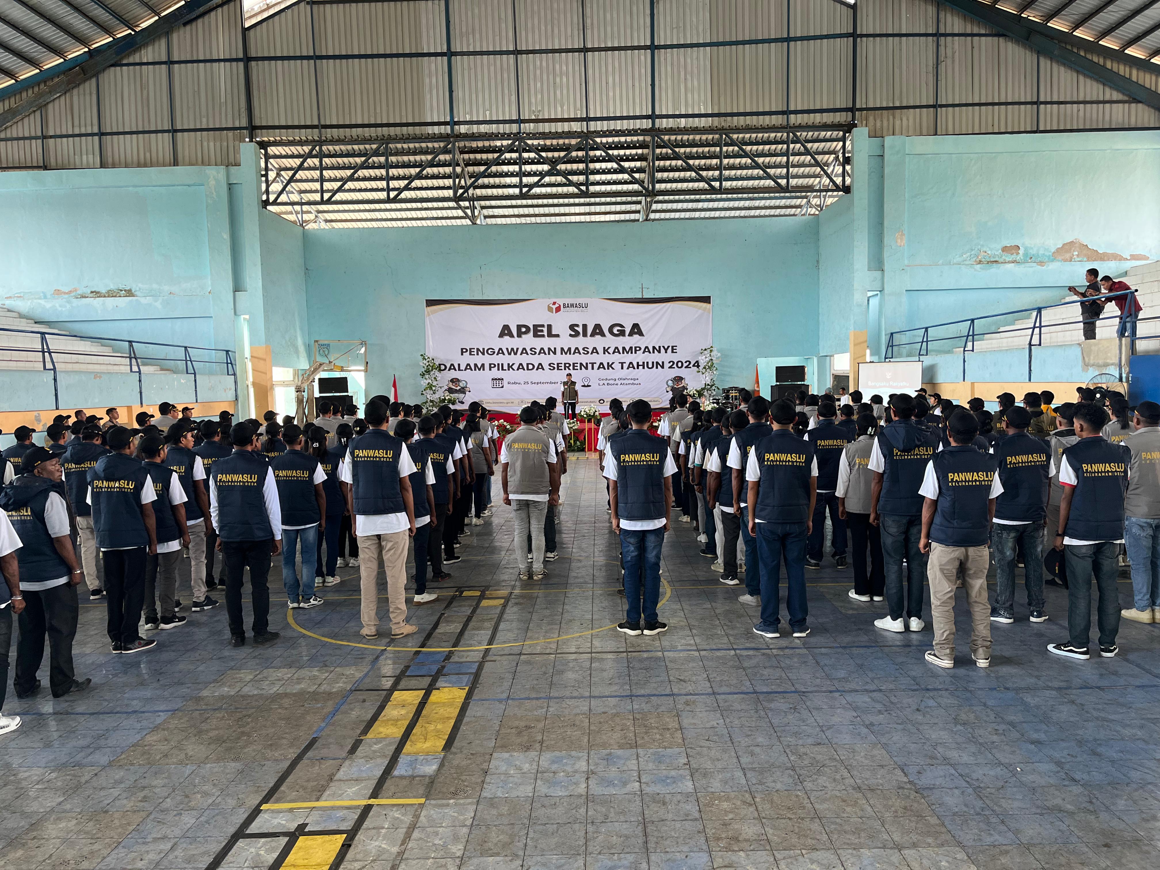Bawaslu Belu Gelar Apel Siaga Kampanye,Kapolres Belu Apresiasi