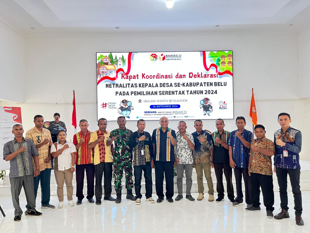 Bawaslu Belu Gaungkan Deklarasi Netralitas Pilkada 2024, Kepala Desa Nyatakan Siap!