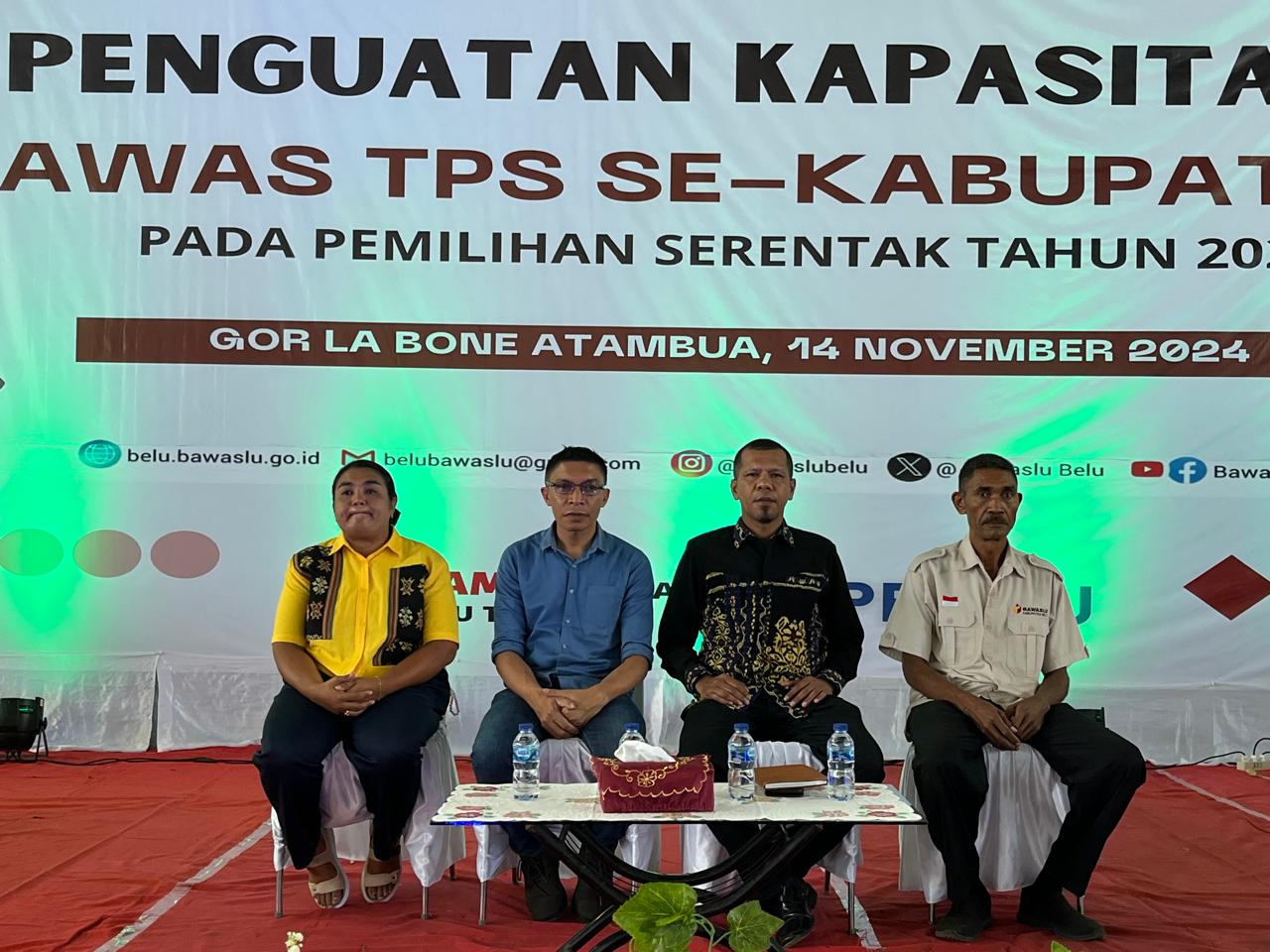 Jelang Masa Tenang dan Pemungutan Suara Pilkada Serentak 2024, Bawaslu Belu Gelar Penguatan Kapasitas Pengawas TPS Se-Kabupaten Belu