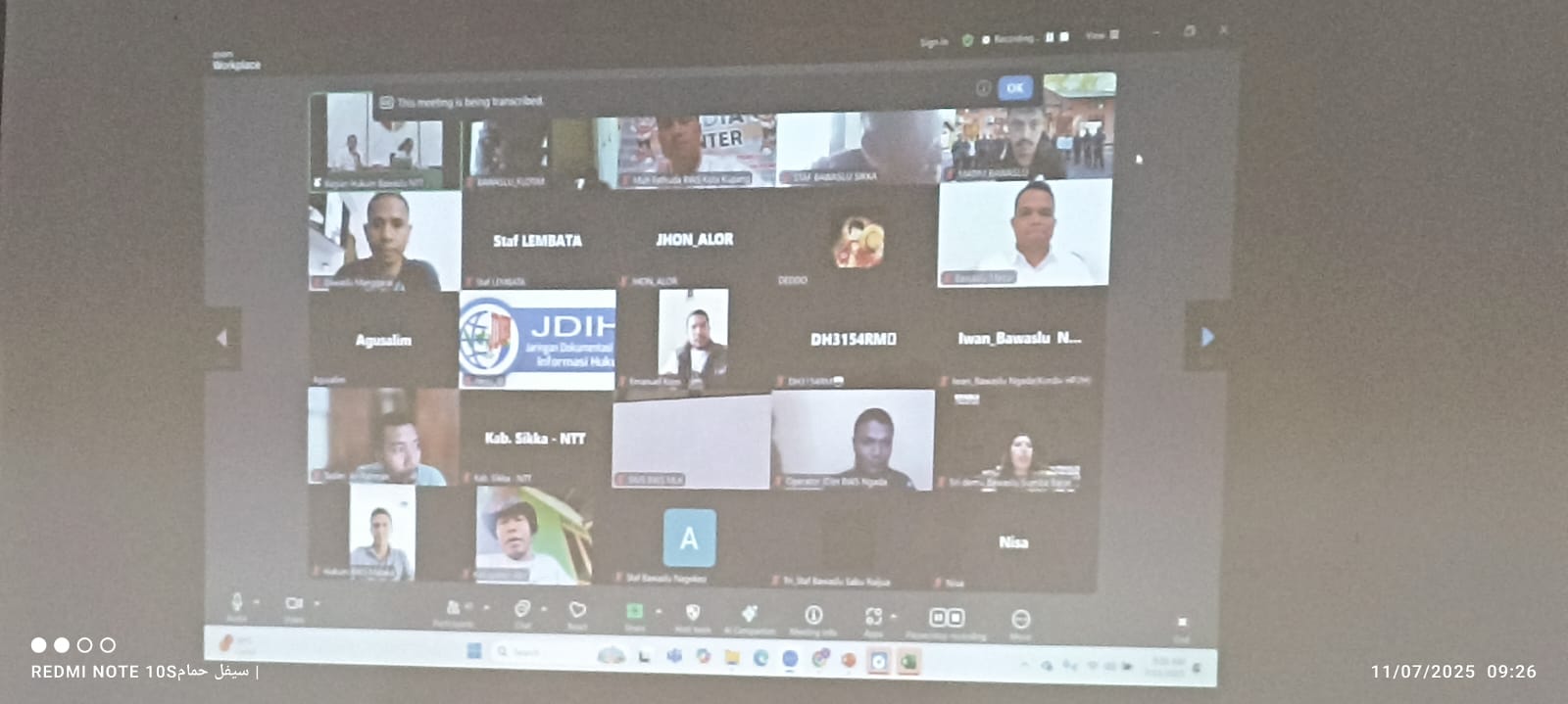 Bawaslu Kabupaten Belu mengikuti Rapat Daring JDIH se-NTT