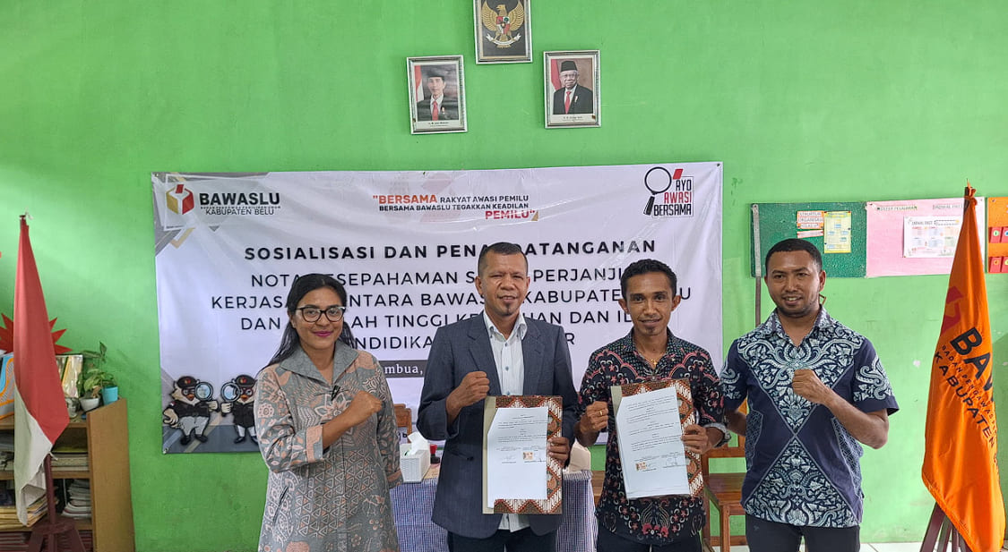 Bawaslu Kabupaten Belu Teken MoU dengan STKIP Nusa Timor Atambua