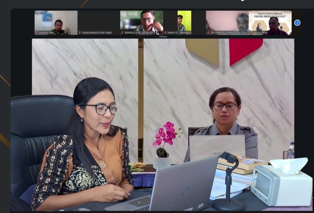 Bawaslu Belu Laporkan DIM Pengawasan Partisipatif dalam Rapat Produk Hukum Bawaslu NTT