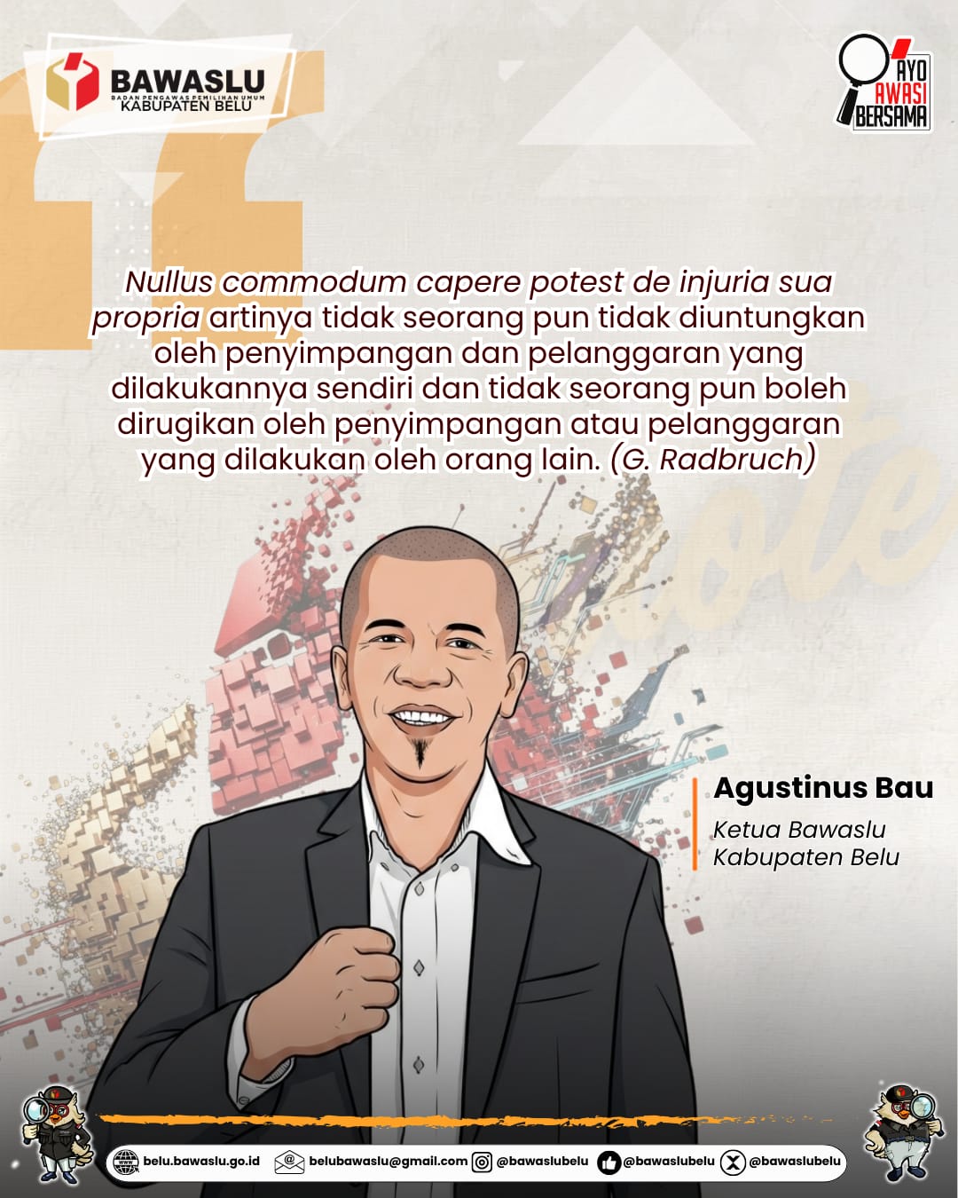 Agustinus Bau Tekankan Asas Hukum dalam Program Bawaslu Membelajarkan