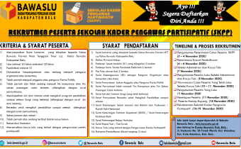 Pengumuman Perekrutan Peserta Sekolah Kader Pengawas Partisipatif (SKPP) Kabupaten Belu