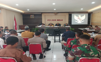 CEGAH WNA COBLOS DI INDONESIA POLRES BELU ADAKAN RAKOR LINTAS SEKTORAL