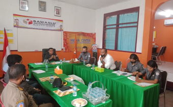 Jelang Penertiban Alat Peraga, Bawaslu  Belu Rakor bersama Kepolisian dan Satpol PP