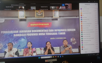 Bawaslu Belu Hadiri Rapat Evaluasi JDIH yang Digelar Bawaslu Provinsi NTT