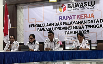 Bawaslu Belu Ikut Kegiatan Raker Pengelolaan Data & Informasi 2025 yang Digelar Bawaslu NTT