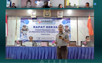 Penguatan Dokumentasi dan Informasi Hukum, Bawaslu Belu Hadiri Rakor JDIH